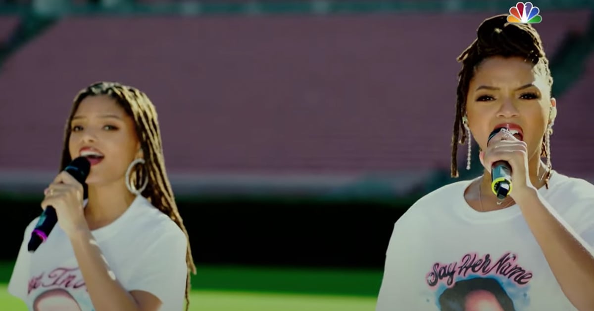 Chloe x Halle Kicked Off the NFL Season With a Moving Performance of the National Anthem