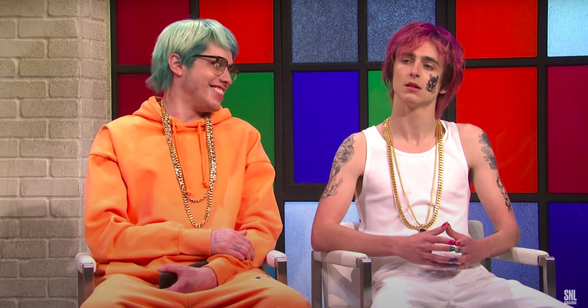 Timothée Chalamet and Pete Davidson Nail the Cringey TikTok Rapper Vibe a Little Too Well