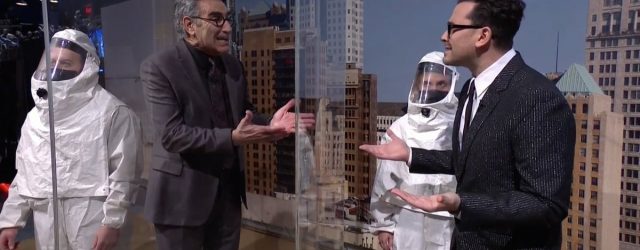Dan Levy Gets a Sweet Surprise From Dad Eugene Levy During His SNL Monologue