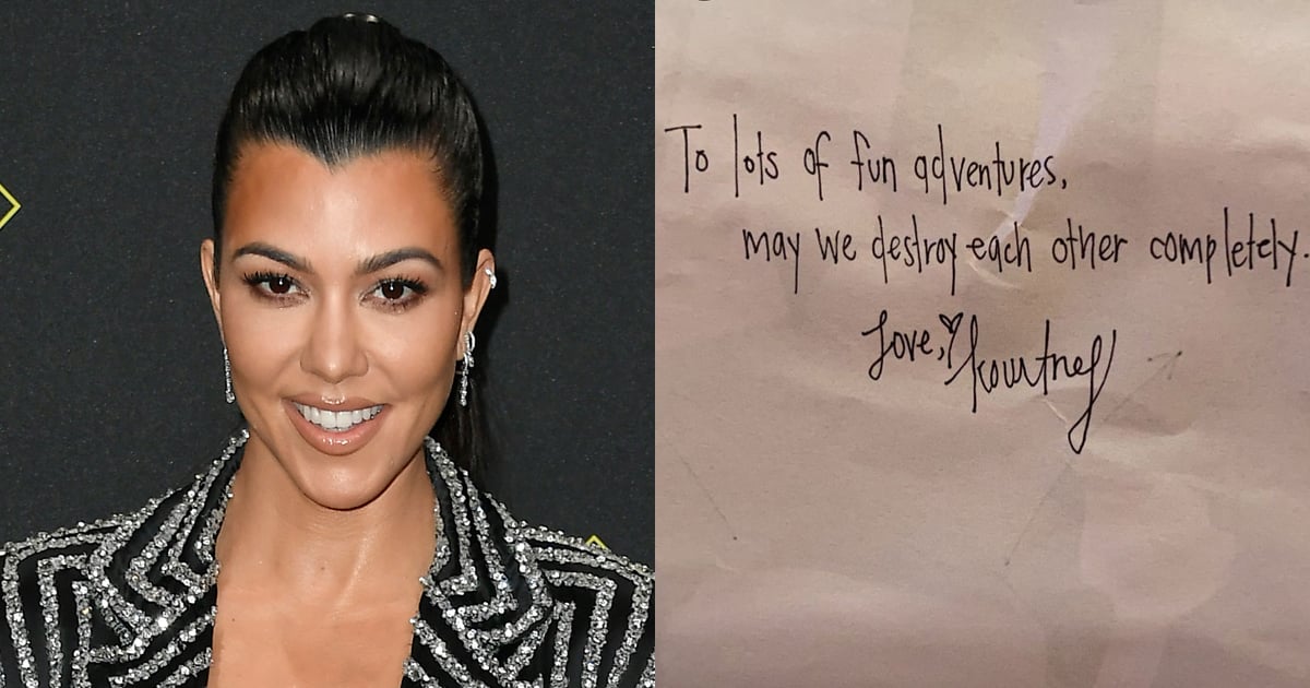 Kourtney Kardashian's Love Note For Travis Barker Is, Um, Unconventional