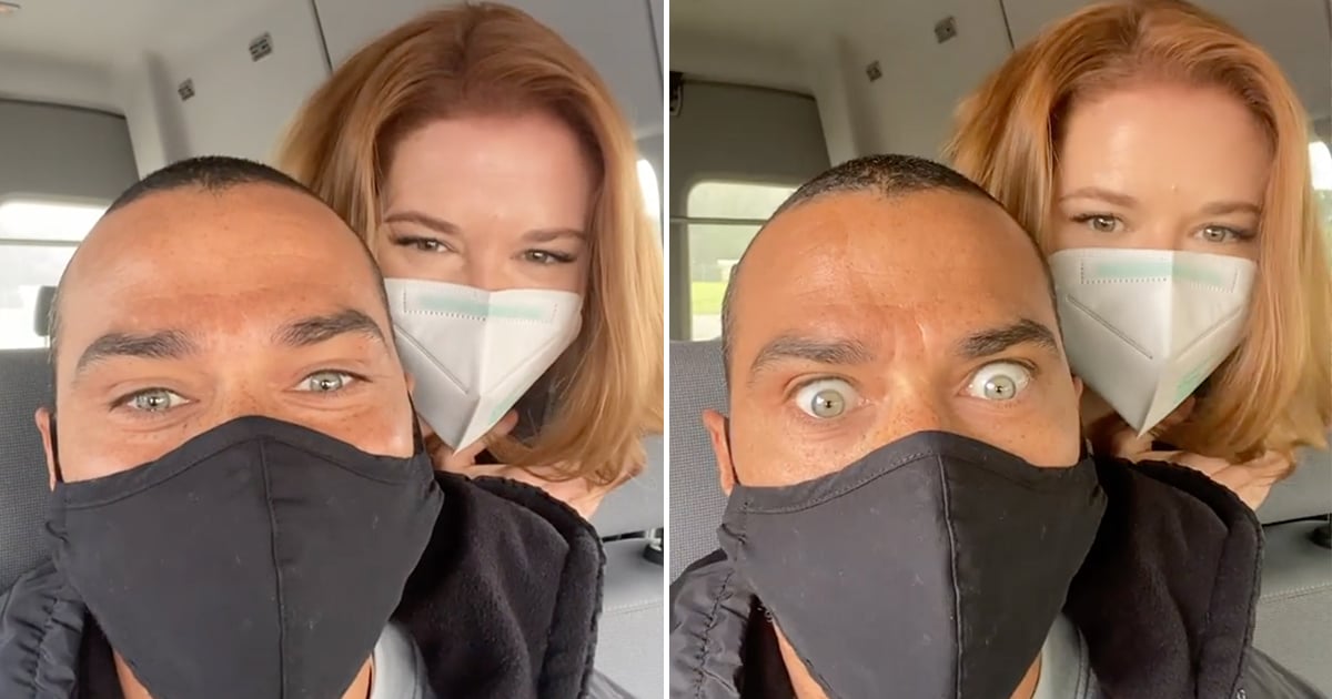 Sarah Drew and Jesse Williams Reunited on the Grey's Anatomy Set, and Our Hearts Can't Take It