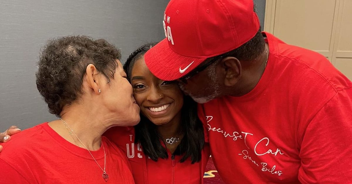 Simone Biles's Parents Show Off Their Support in Matching Shirts, but Her Caption Is the Sweetest